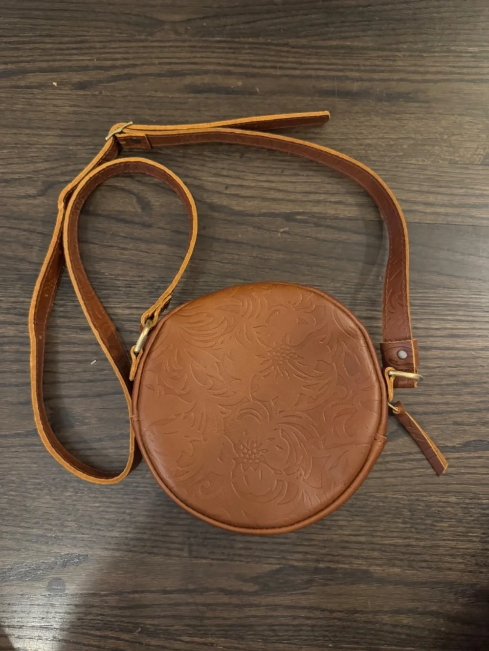 Portland Leather Round Cross Body Bag - Picture 2 of 10